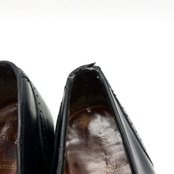 Grenson Bench Made English Leather Black Tassel Loafers Men's 13 B - Picture 7 of 16
